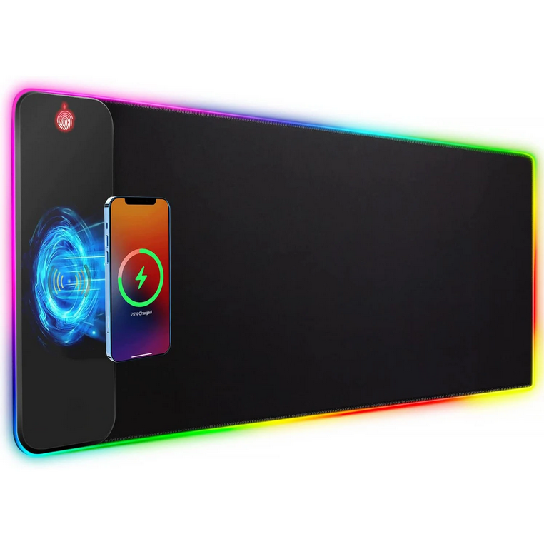 AVLANO RGB-Gaming-Mauspad mit kabellosem 15W-Ladegerät